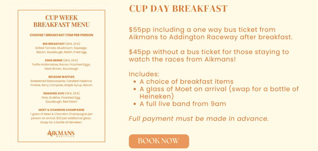 Cup Day Breakfast. Cup Week 2025